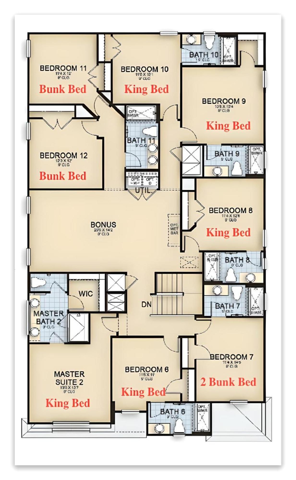 Luxury 12 Bedrooms Pool House 10 Min To Disney4630 Kissimmee Exterior foto